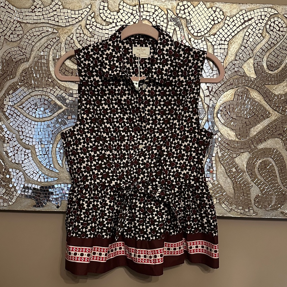 KATE SPADE  Sleeveless Patterned Top